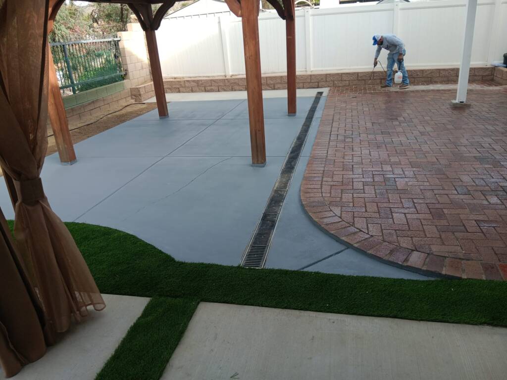 Brady Backyard concrete work