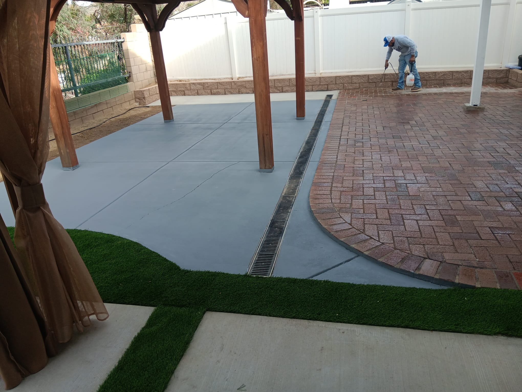 Brady Backyard concrete work